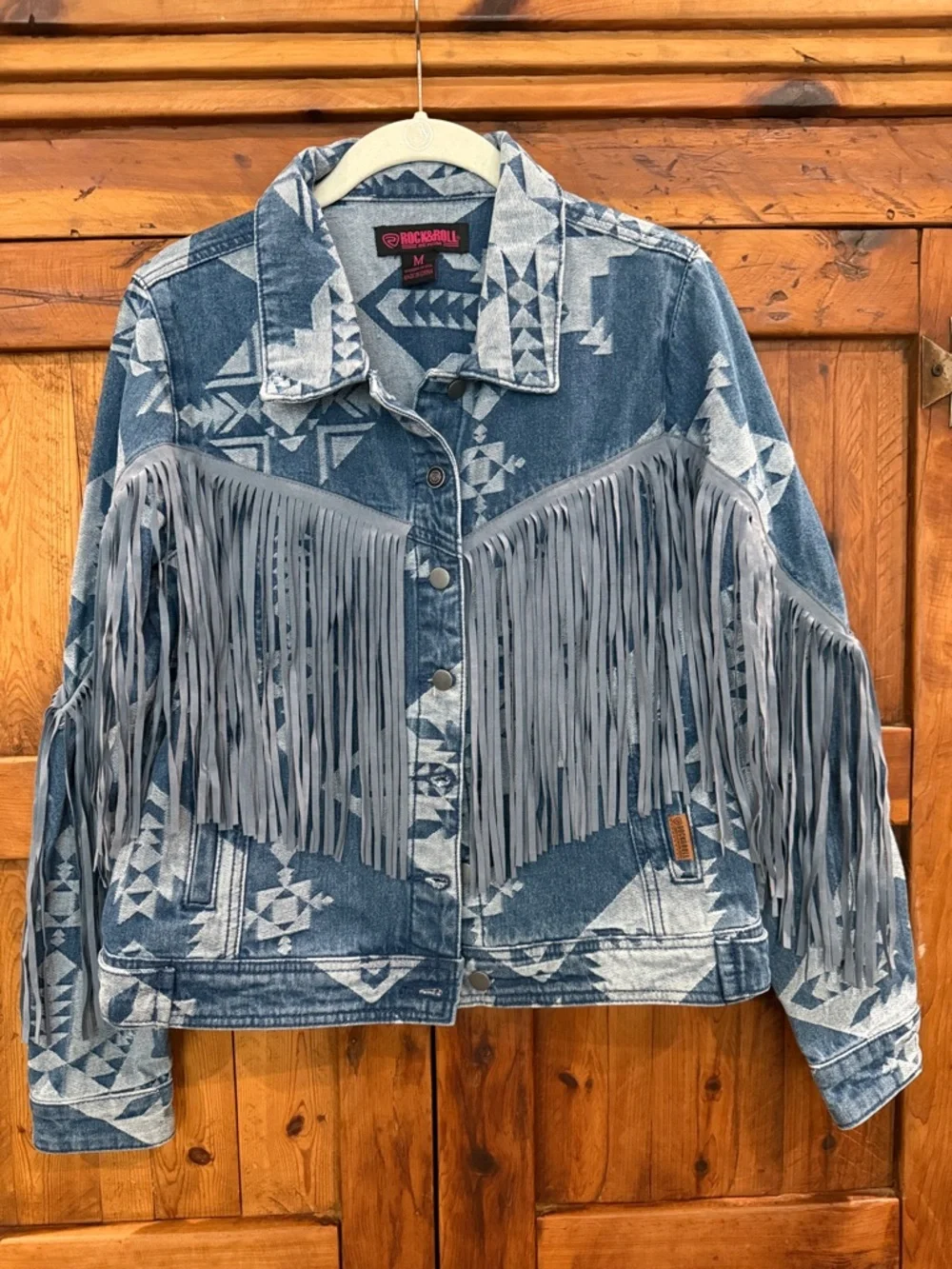 Rock & Roll Fringed Denim Jacket - Picture 1 of 3